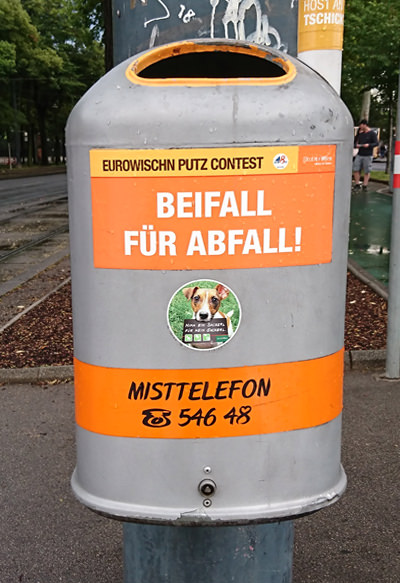 Mistkübel in Wien - Beifall für #Abfall - www.wien-erleben.com