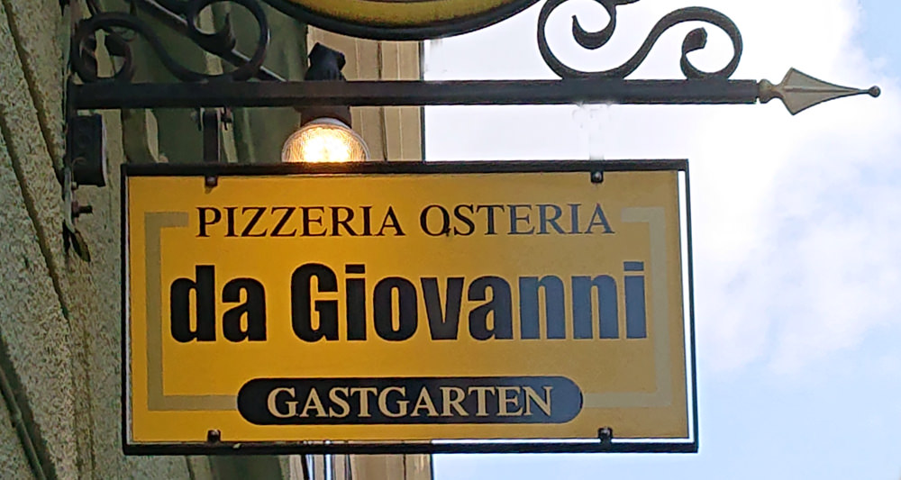 Osteria Da Giovanni Wien - Gasthausschild - www.wien-erleben.com